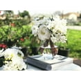 thumbnail image 2 of Enova Home Artificial Rose and Mixed Silk Flowers Bouquet Set of 2 (Cream), 2 of 3