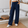 thumbnail image 3 of WQD Women's Cargo Sweatpants Joggers High Waisted Wide Leg Pants Athletic Casual Baggy Sweat Pants with Pockets, 3 of 7