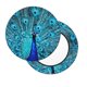 thumbnail image 2 of Disketp Beautiful Blue Peacock Funda Redonda para Taburete, Funda de Cojín para Silla de Bar Suave y Elástica-13 inch, 2 of 7