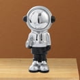 thumbnail image 3 of Estatua de astronauti moderna, de resina de astronauti coleccionables para dormitorio, estantería de escritorio, decoración de Hotel Monopatín Plata BLESIY Estatua de astronauta, 3 of 8