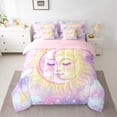 thumbnail image 2 of Homewish Bohemian Moon Sun Twin Bedding Sets 7-Piece for Teens Boys Girls,Purple Golden Bedding Comforter Set Microfiber,Boho Theme Breathable Sheet Sets,Ultra Soft Home Decor,Reversible, 2 of 8