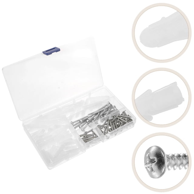 HIAKDOFT Self Drilling Anchor Screws Drywall Anchors Assorted Color 1 Set