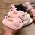 thumbnail image 2 of HBYJLZYG Baby Shoes Non-Slip Slippers Anti-Slip Prewalker Shoes, Toddler Infant Kids Baby Girls Boys Furry Bow Antiskid Shoes First Walkers Shoes, 2 of 9