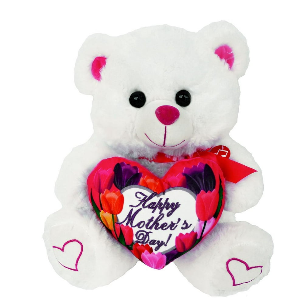 JenlyFavors Music Soft Stuffed Teddy Bear - Happy Mother’s Day Bear for