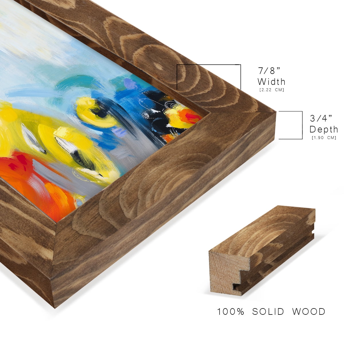 In the Loop III -Framed Print w/glass-Walnut