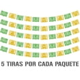 thumbnail image 1 of Papel Picado Religioso San Jose | Guirnaldas | Enramado | 5 tiras de 5 metros | diseño religioso verde y blanco con colores vibrantes | decoración de papel picado (Plastico), 1 of 7