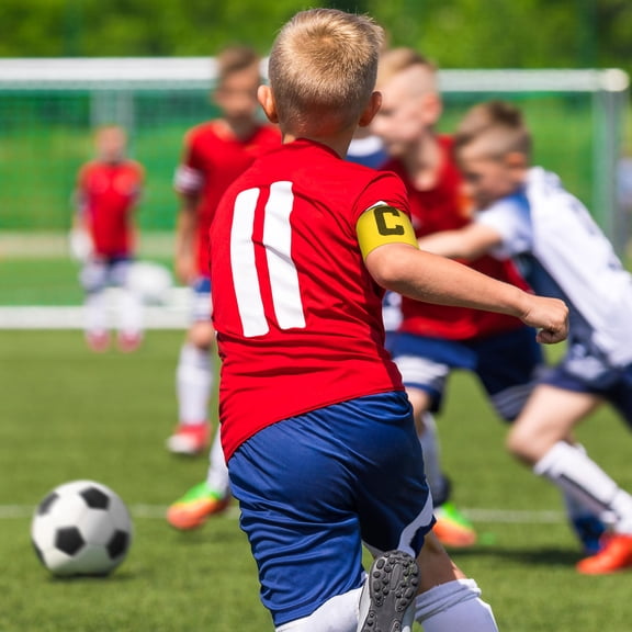 DEEPCRAFF 3Pcs Convenient Captain Armband Adjustable Yellow Nylon Fabric Team Accessory