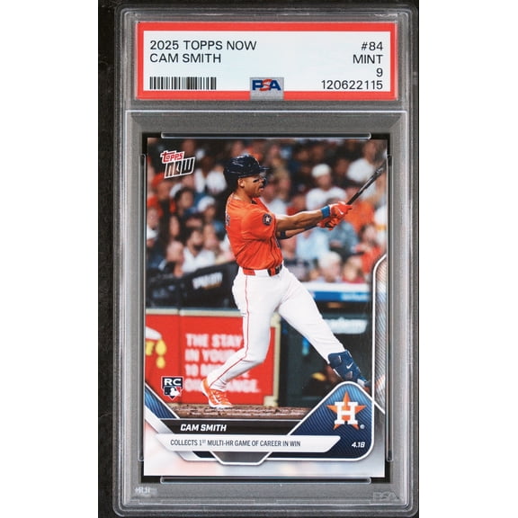 Graded 2025 Topps Now Cam Smith #84 Rookie RC Baseball Card PSA 9 Mint