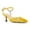 Yellow, variant on XYD Women Pointed Toe Caged Straps Pumps Ankle Strap Low Kitten Heels Chic Dating Work Sandals Shoes Size 7 Yellow