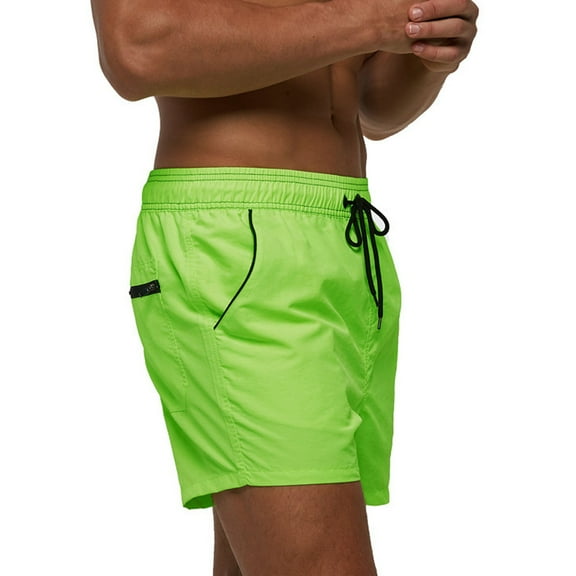 Clothes under $5 asdoklhq Swim Trunks for Men,Men's Slim Swim Shorts with Zipper Pockets Quick Dry Swimsuit Sports Swim Trunks