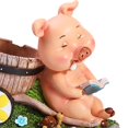 thumbnail image 6 of colaxi Pig Statue Flowerpot Creative Animal Sculpture for Backyard Table Home Decor Sleep Pig and Blue Book, 6 of 9