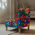 thumbnail image 5 of HELLHERO Stain Protection Armless Accent Chair Cover for Dining Room, Comfortable Armless Accent Chair Cover Protector, Retro Colourful Pop Floral, 5 of 8