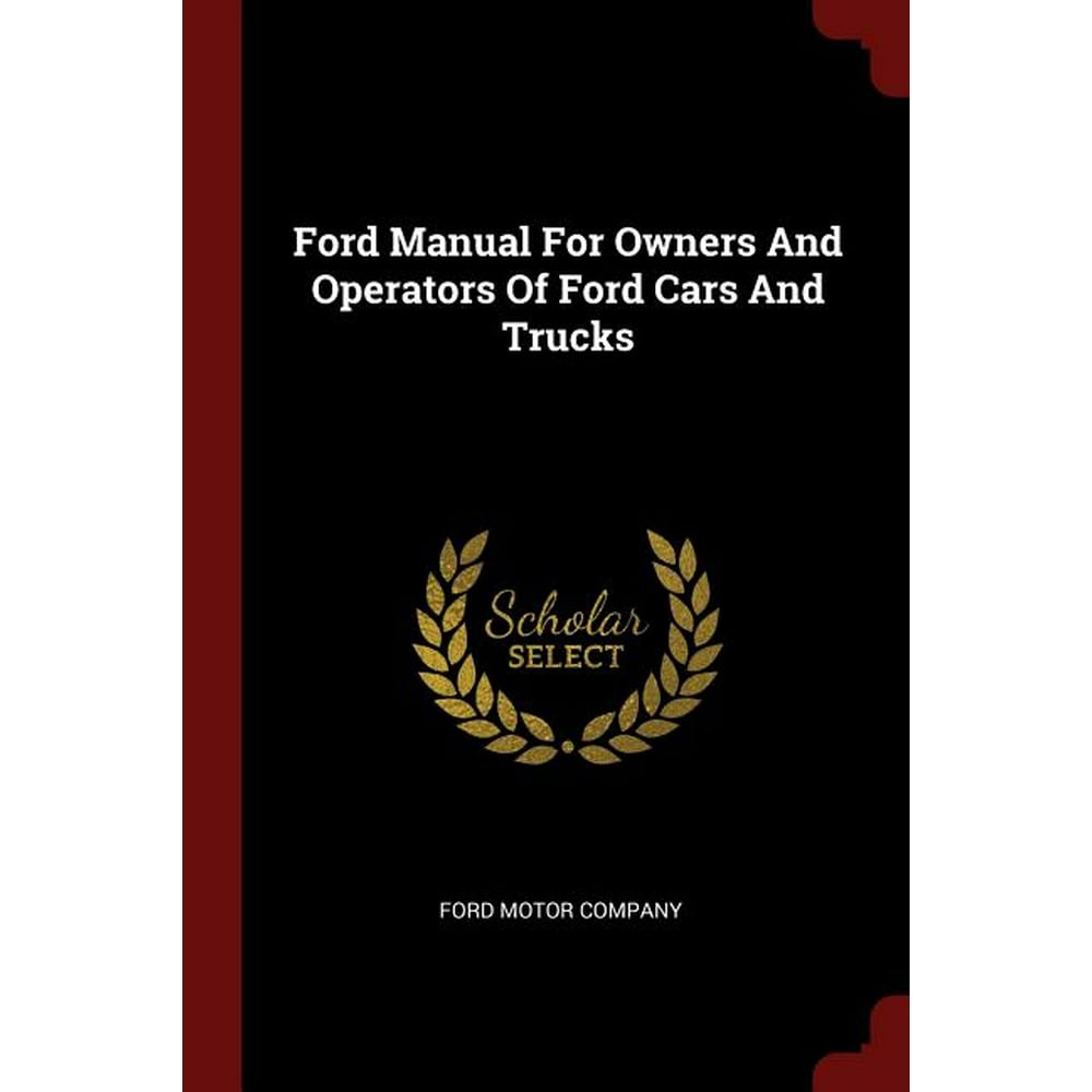 Ford Manual for Owners and Operators of Ford Cars and Trucks Walmart