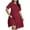 Red, variant on fatyb Plus Size Dress for Women Hollow out Short Sleeve A-Line Dress Ladies Elegant Flowy Casual Dresses