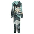 thumbnail image 5 of Demon Slayer Muichiro Tokito Unisex Onesie Pajamas Zipper Jumpsuit Hooded One Piece Sleepwear for Family Mens Womens, 5 of 8
