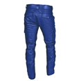 thumbnail image 4 of BOOMILK Faux Leather Pants Men Plus Size Trendy Gothic Biker Slim Fit Cargo Pants With Pockets Blue, 4 of 5
