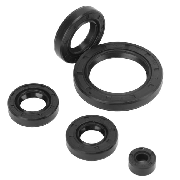 Juego de sellos de aceite de cigüeñal, 5 piezas, juego de sellos de aceite de cigüeñal de goma para chino de 125cc, 150cc, 200cc, 250cc, motores verticales ATV Go Kart Quad Pit Dirt Bike