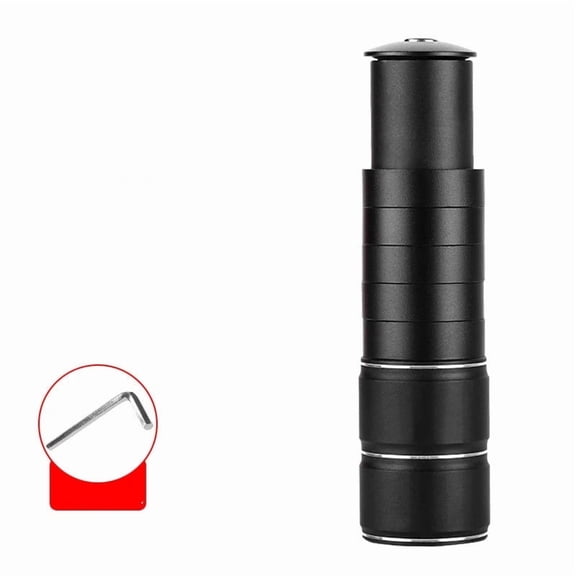 Bike Stem Riser Adjustable Bicycle Handlebar Extender Increases Bar Height Up to  for Most Bicycle Road Bike, MTB,Cycling （black135MM）