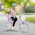 thumbnail image 2 of Gymax Vélo pour Enfants de 16 Pouces avec Panier, Siège pour Poupée, Rubans Colorés, Roues Stabilisatrices, 2 of 10