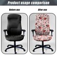 thumbnail image 4 of POLERO Ladybug Pattern Elastic Cloth Computer Desk Office Chair Cover with Anti Aging, Removable Washable All-in-One Office Chair Covers for Gaming Workspace, 4 of 7