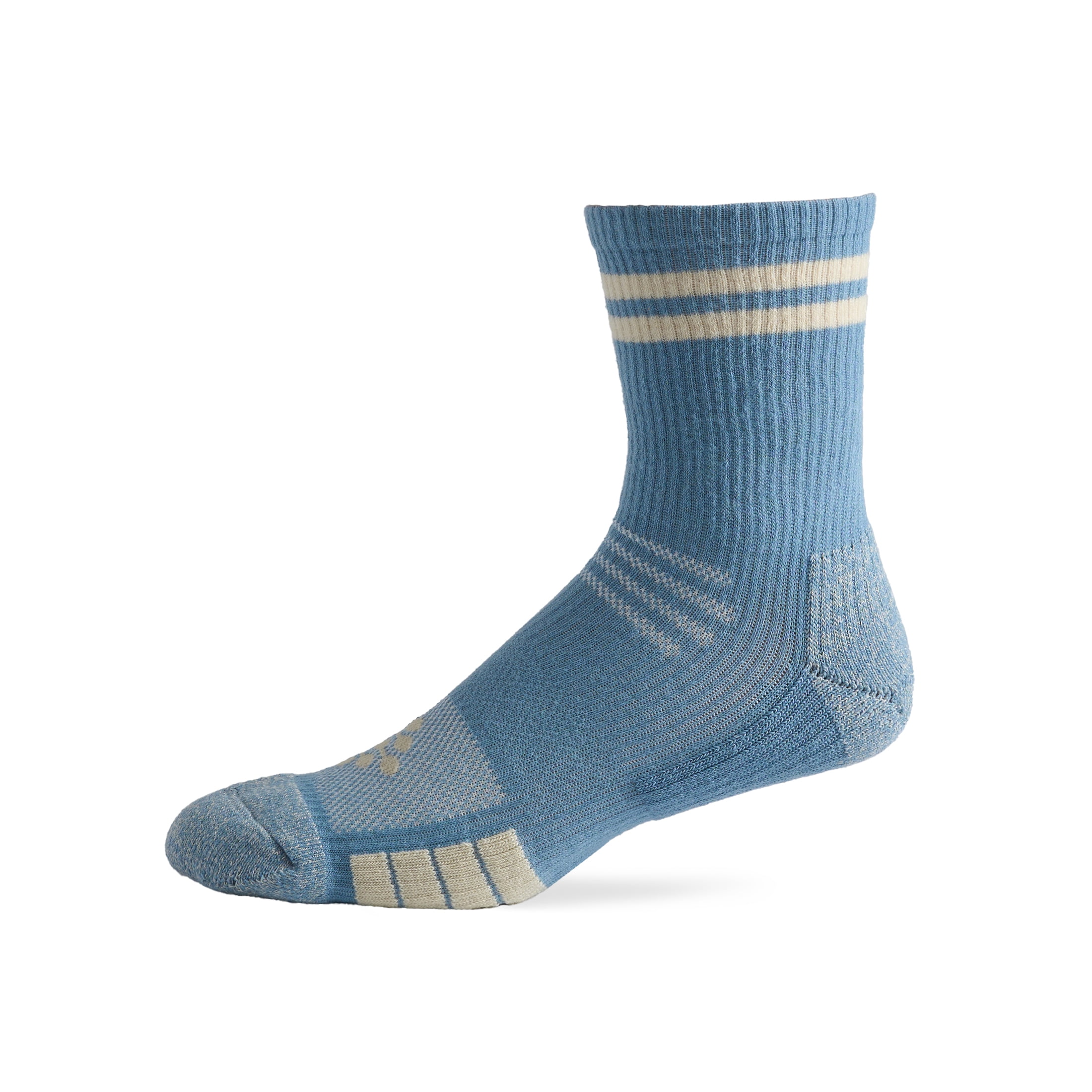 TRUEENERGY Flow High Impact Cushion Stripe Mid-Crew Sock, Men's Size 10-14.5, 3-pack
