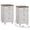 Rustic White, variant on 2PCS White End Tables with Charging Station, Power Outlets & USB Ports, Modern Nightstand with Drawer & Storage Cabinet for Bedroom & Living Room