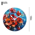 thumbnail image 2 of 10 Inch Wall Clock Battery Operated Silent Clock Decorative for Office, Kitchen, Outdoor, Living Room，Poppy Spring Field Oil Charming, 2 of 4