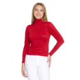 thumbnail image 1 of Blusa Para Mujer Lisa Básica Manga Larga y Cuello Alto Color Rojo Cómoda 330703 rojo G Incógnita 330703, 1 of 5