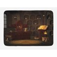 thumbnail image 1 of Gothic Bath Mat, Chamber of Secret Rite with Skulls on the Wall Sacred Sorcery Spell Image Print, Non-Slip Plush Mat Bathroom Kitchen Laundry Room Decor, 29.5 X 17.5 Inches, Brunette Brown, Ambesonne, 1 of 2