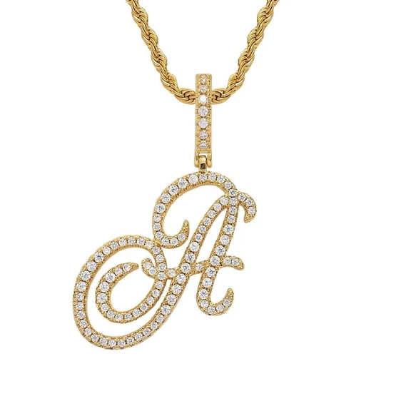 Elegant Floral 26-Letter Alphabet Pendant with Zircon Initials Necklace - Gift-Wrapped , Perfect Classic Jewelry for Women