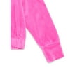 thumbnail image 3 of Athletic Works Girls Plush Velour Sweatshirt, Sizes 4-18, 3 of 3