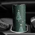 thumbnail image 3 of 20oz Dark Green Christmas Tree Pattern Skinny Tumblers Stainless Steel Tumbler with Lid and Straw,Vacuum Insulated Double Wall Travel Tumbler Cups with Cleaning Brush for Coffee,Tea, 3 of 6