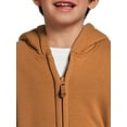 thumbnail image 4 of Wonder Nation Boys’ Faux Shearling Hoodie Jacket, Sizes 4-18 Husky, 4 of 6