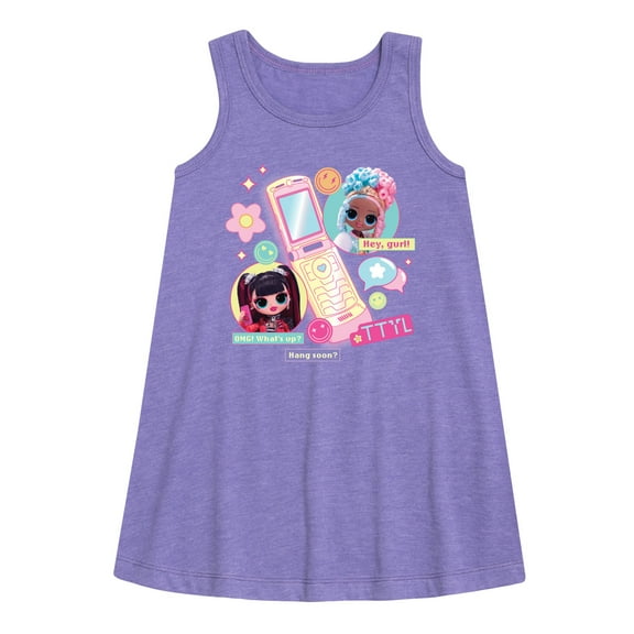 LOL OMG! Fashion Dolls - Cell Phone Chat Girls - Toddler & Youth Girls A-line Dress
