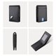 thumbnail image 3 of Cartera Para Hombre Cartera Para Hombre Monedero de piel auténtica con etiqueta de aire para hombre, antipérdida, para regalo de padre (negro), 3 of 8