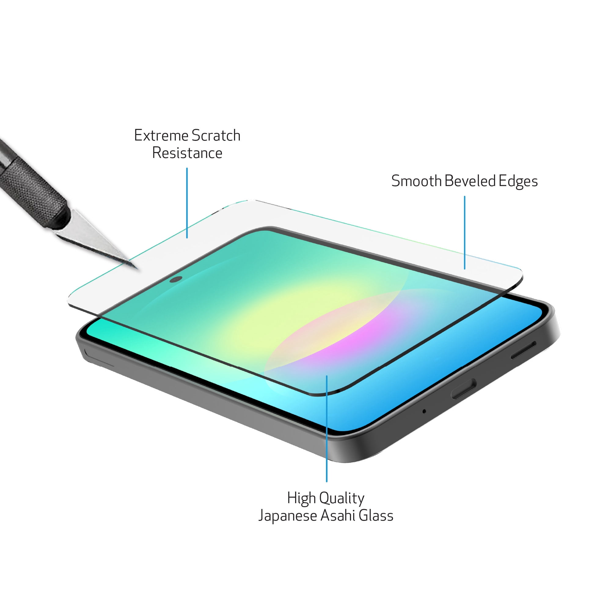 DuraGlass Tempered Glass Screen Protector for Samsung Galaxy A27 5G with Quick Application Tray