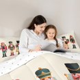 thumbnail image 4 of Manfei Cartoon Nutcracker Bedding Comforter Set 7-Piece, Merry Christmas Xmas King Bedding Sets, Kids Happy New Year Bed Sheets, Luxury Bedroom Decor, 4 of 8