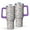 Purple, variant on Leopard Print 40oz Tumbler– Stainless Steel Insulated Tumbler with Handle and Straw, Large Capacity Travel Cup for Hot & Cold Drinks