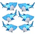 thumbnail image 1 of 8.46 x 7.56 x 0.55 inches6Pcs6 globos de tiburón, globo de tiburón de papel de aluminio grande de 38 pulgadas, globos de tiburón azules lindos para fiesta temática de animales del, 1 of 4
