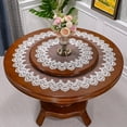 thumbnail image 2 of Macrame Round Tablecloth for Party,  Lace Floral Embroidered Table Cloth Dresser Scarf Wedding Tabletop Table Decorations for Home and Dining Room, 2 of 3