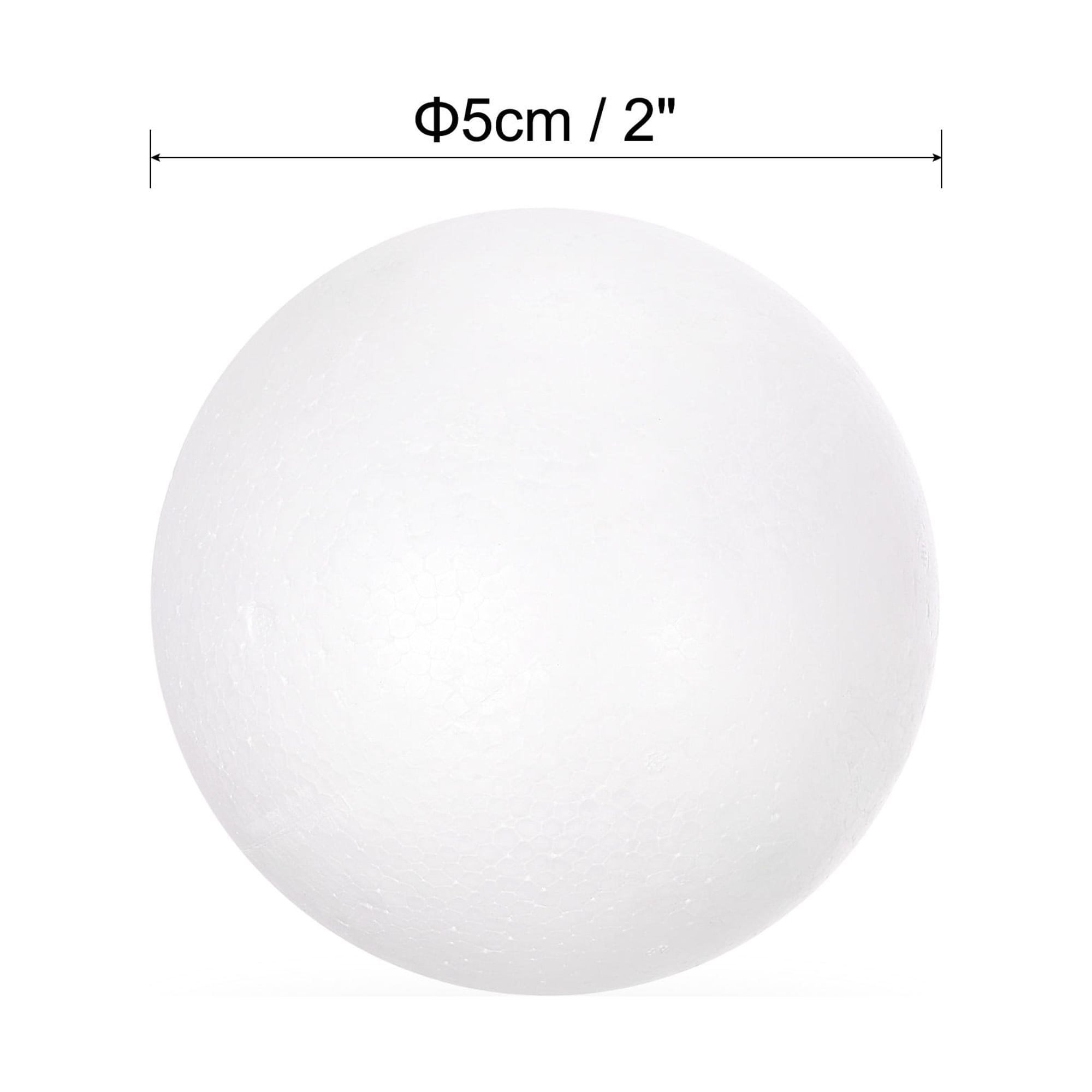 Uxcell 56Pcs 2" White Polystyrene Foam Balls Smooth Round Solid Ball for Crafts, Art, DIY, Household, Party Decorations