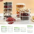 thumbnail image 6 of TAROFISH Layered Spice Storage Box 5.51 Inch Transparent Stackable Seasoning Organizer with Airtight Lid for Kitchen Pantry Refrigerator,White,3,3 Layer, 6 of 6