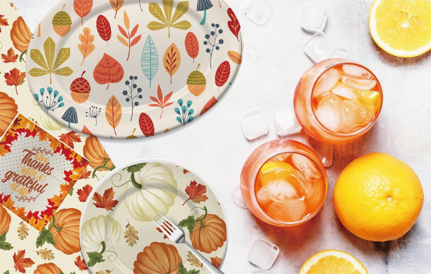 Pumpkin Small Round Paper Plates, 12CT