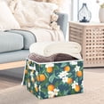 thumbnail image 3 of Yayeee Collapsible Storage Bin with Lid Fabric Closet Decorative Basket with Handles, Orange Fruit, 3 of 7