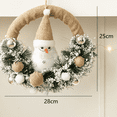 thumbnail image 2 of Decoración navideña, círculo de ratán con muñeca de tela, accesorios de decoración navideña hechos a mano, colgante de pared, 2 of 5