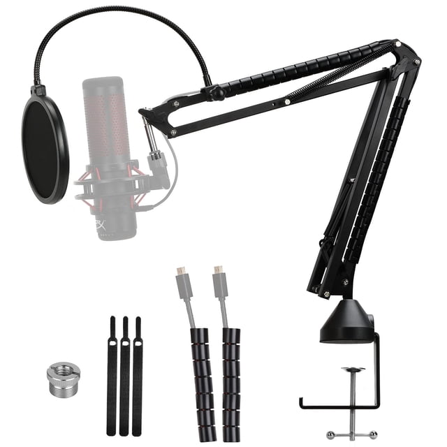 Micrófono Boom Arm con filtro pop para micrófono HyperX QuadCast