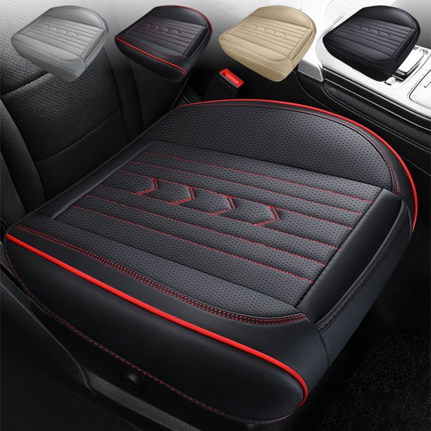 Cojín de Cuero para Asiento de Coche - Funda Transpirable para Todas, Beige MNFD