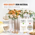 4PCS Gold Cylindrical Floral Stands 23.6 Inch Geometric Centerpiece for ...
