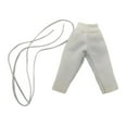 thumbnail image 2 of Pantalones deportivos para hombre, a escala 1:18, de pierna ancha y largos, con figura atlética. blanco, 2 of 7