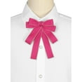thumbnail image 4 of INSPIRE CHIC Women's Bowknot Pre-Tied Bowties Ribbon Bow Brooch Wedding Party Pin Bow Tie Rose Red, 4 of 4
